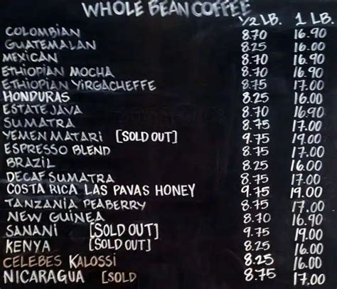 MENU — Drip Coffee.